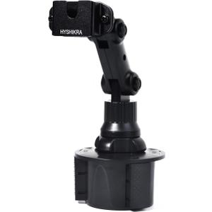 Universal Car Cup Holder Mount for Walkie Talkies & Microphones – Heavy-Duty Hands-Free Holder for Round Knob/Clip-On Radios, Two-Way Radios, and CB Mics