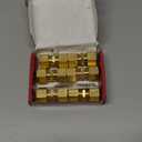 12PCS 1/4" Tube OD x 1/4" Tube OD Connector Fitting, Compression Pipe Straight Union Connector, Brass Pipe Adapter (0.25 Inch)