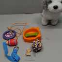 OR OR TU Walking Barking Toy Dog with Remote Control Leash, Plush Puppy Electronic Interactive Toys for Kids, Shake Tail,Pretend Dress Up Realistic Stuffed Animal Dog Age 3 4 5 6+ Years Old Best Gift (Grey+white)