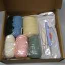Kukovaya Punch Needle Kit for Beginners & Adults Complete DIY Embroidery 6-Coaster Kit with Printed Fabric, Yarn, Needle, Hoop & Guide Easy Craft Kit for Home Dcor, Gifts & Stress Relief