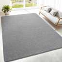 5x7 Feet Area Rugs for Living Room Bedroom,Grey Thickened Memory Foam Rug,Low Pile Minimalist Non Slip Rugs,Modern Washable Fluffy Carpet for Kids Boys Girls Dorm Nursery Room Decor