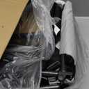 Medline Durable Folding Steel Transport Wheelchair with Swing-Away Footrests, 19-Inch Seat Width, Black Frame, Black Upholstery