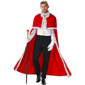 Morph King Costume For Men, King Robe, Adult Man Kings Of Hearts Costume, Men Halloween Costumes Adult