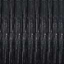 GOER 6.4 ft x 9.8 ft Metallic Tinsel Foil Fringe Curtains,Pack of 2 Party Streamer Backdrop for Birthday,Graduation Decorations and New Year Eve (Black)