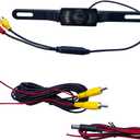 Car License Plate Backup Camera, Wide-Angle Night Vision LED Camera, 8-Light Infrared Vehicle Camera, Dustproof, Waterproof, Shockproof, Anti-Fog, High-Definition Car Rear View Camera (LP3-8 Light)