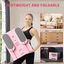 Pilates Board - Pilates Reformer Set, Multi-Purpose Foldable Pilates Reformer Board for Home,11 in 1 Pilates Equipment, Pink