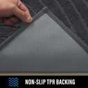 PLEASOR Front Door Mat, Absorbent Dirt Trapper Welcome Door mat Indoor, Non Slip Machine Washable Entryway Rug, Low Profile Doormat, Dog Door Mat for Muddy Paws and Shoes, 32x47, Grey