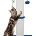 Ahomdoo Cat Scratching Post 34 Inches Heavy Duty and Thicker Cat Scratching Post Sisal Rope with Hanging Ball and Mice Scratching Post for Indoor Cats and Adult(Navy Blue)