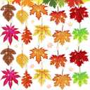 Skylety 20 Pcs Maple Leaf Diamond Art Ornaments Diamond Painting Kit for Adult 5d DIY Fall Gift Wrap Tags with Rope Autumn Hanging Ornaments for Home Craft Party Decor