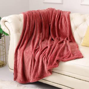 KMUSET Fleece Blanket Twin Size Coral Lightweight Super Soft Cozy Luxury Bed Blanket Microfiber (Twin(60"x80"))