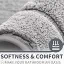GRANNY SAYS Gray Bathroom Rug, Bath Mat for Bathroom Non-Slip, Super Soft and Water Absorbent, Microfiber Bath Rug, Machine Wash Dry, Bath Rug for Floor, Tub and Shower, 32" x 20"