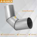 A-KARCK Turn Down Exhaust Tip 5.0" Inlet with a Clamp,Mild Steel Exhaust Pipe Mandrel Bend, Custom Your Own Exhaust System
