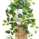 Waipfaru Fake Plants Artificial Plants Indoor, 1Pcs 34" Realistic Artificial Hanging Fake Pothos Vines Ivy Potted, Faux Pothos for Living Room Office Bedroom Bathroom Kitchen Shelves Indoor Home Decor