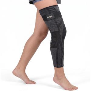 Caspe Leg Compression Sleeve With Strap, Full Length Thigh Knee Calf Support, Knee Compression Sleeve Women & Men, Full Leg Support for Light Recovery, Daily Wear, M