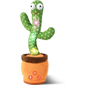 SANJOIN Cactus Baby Toy Talking Dancing Singing Adjustable Volume, Baby Girl for 1 Year Old, Infant Toys for 0-6 6-12 Months