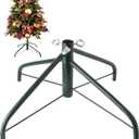 EZYDECOR Metal Christmas Tree Stand for Artificial Tree 17" Folding Stand for Real Christmas Tree(Green)