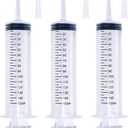 150ml Large Syringes for Liquid, Oral, Scientific Labs, Measurement, Dispensing, with Cap- 3 Pack 150 ml Syringe