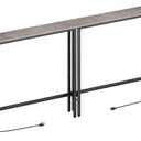 ELYKEN 2 Pack 5.9" Narrow Console Sofa Table with Power Outlets, Total 78.8 Long Behind Couch Table with Charge Station and 5.9 Extension Cord for Living Room, 5.9" D x 78.8W x 29.5H, Gray