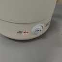 Stariver Portable Travel Kettle, 600ML Small Electric Kettle with Foldable Handle, Food Grade Stainless Steel Collapsible Water Boiler with Dual Modes, Compact Portable Kettle for RV, Camping, Beige