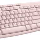 Logitech K270 Wireless Keyboard for Windows, 2.4 GHz Wireless, Full-Size, Number Pad, 8 Multimedia Keys, 2-Year Battery Life, Compatible with PC, Laptop - Rose