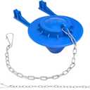 Universal Toilet Flapper Replacement Kit: 2 Inch Toilet Tank Flapper 2 Stainless Chains Designed for American Standard Kohler Toto Gerber Toilet Stopper Water Saving Easy to Install Heavy Duty Rubber