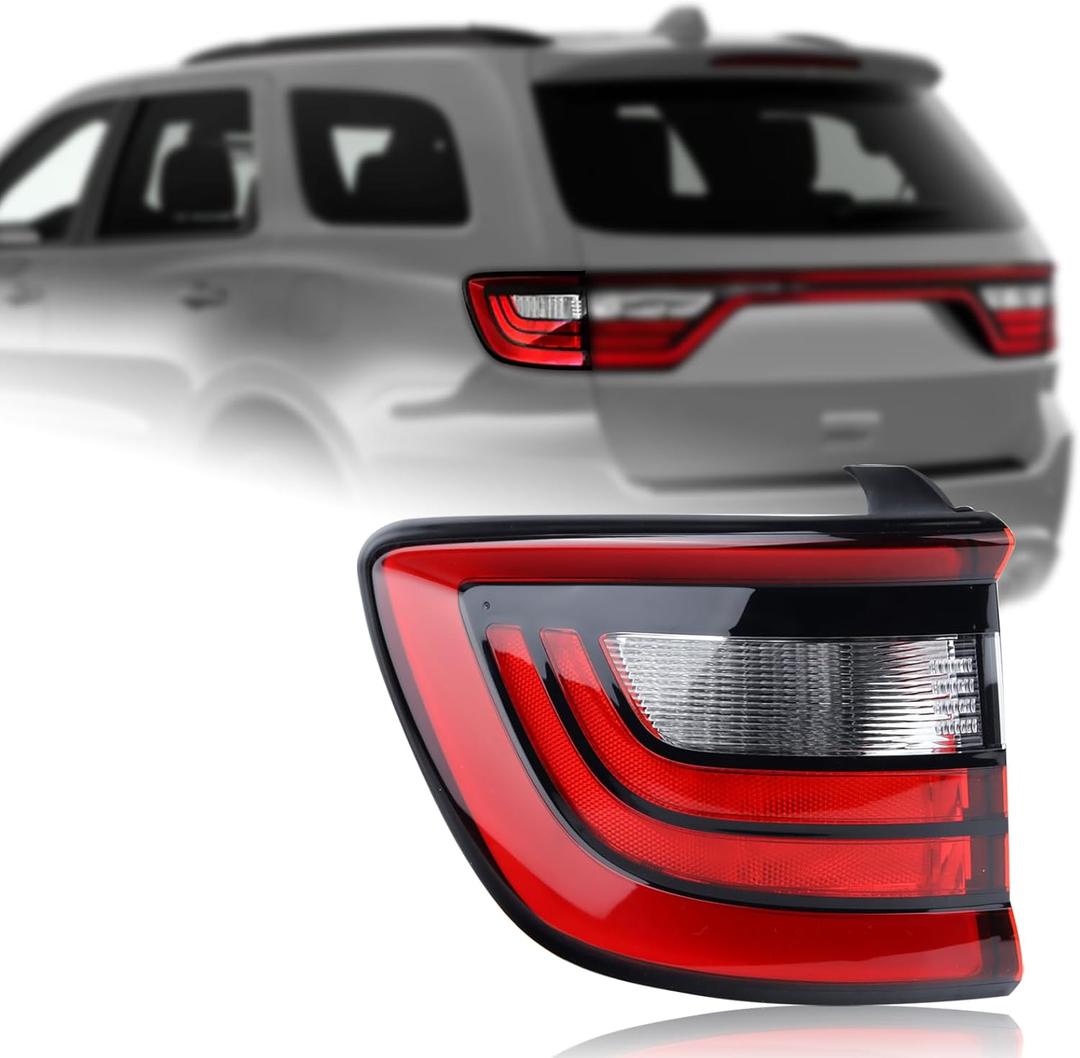 Outer LED Tail Light Rear Lamp Assembly Compatible with 2014-2023 Dodge Durango Left Driver Side 68155949AD 68272127AA