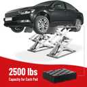 4 Pack Solid Rubber Auto Lift Pads, Anti-Skid Lift Block Spacer Pad for Car Lifts, Jacks and Racks, 3000lbs Loading Capacity, 6-1/3" x 4-3/4" x 1.5"