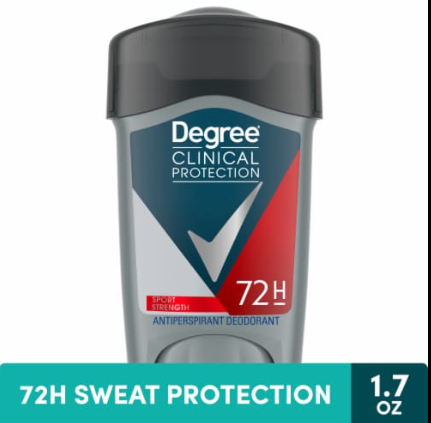 Degree Men Clinical Strength Antiperspirant Deodorant 2 Pack Sport Strength Soft Solid 96Hour Sweat and Odor Protection 5x Types of Sweat 1.6 oz