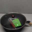 Carbon Steel Wok - Including Glass Cover and Silicone Spatula, 13-Inch Woks & Stir-Fry Pans for Induction, Electric, Gas Stoves