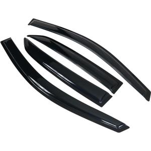 Window Visors Compatible with 2009-2013 Toyota Corolla, Dark Smoke Car Rain Sun Window Shade Guard Air Deflector by IKON MOTORSPORTS, 2010 2011 2012