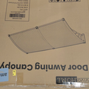 VIVOHOME Polycarbonate Window Door Awning Canopy Transparent with Black Bracket 40 Inch x 80 Inch