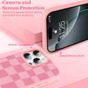 ZIYE for iPhone 16 Pro Max Case Pink Checkered Grids Plaid Checkerboard Pattern Phone Case Soft TPU Bumper Hard PC Cute Protective Cover Slim Lightweight Design Cases