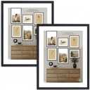 Set of Two Serenity Poster Frames Matted to 16x20 Inches, 20x24 Inch, Black