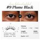 WOSADO Magnetic Eyelashes with Applicator Kit, [V9 Plume Black] Reusable Magnetic Lashes without Eyeliner, Glue-free False Lashes, Waterproof, Lightweight, Suit for Natural Makeup