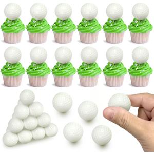 Golf Ball Cake Topper Decorations Mini Golf Ball CupCake Decorations for Golf Sport Birthday Supplies (Style 03)