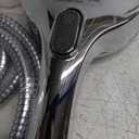 Handheld Shower Head with on off Switch&Built-in Power Spray,7-Setting High Pressure Spray Shower Wand with 79in Long Hose&Bracket and Extra Adhesive Shower Holder for Lower Mount,Chrome (Silver)