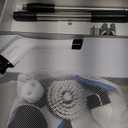 Electric Spin Scrubber, Cordless Bath Tub Power Scrubber with 8 Replaceable Drill Brush Heads, Shower Cleaning Brush with Adjustable Handle for Bathroom, Tile Floor & Car, White, (ANS-8050)