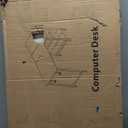 Lufeiya White Desk with Fabric File Drawers Cabinet, 47 Inch Reversible Computer Desk with Filing Cabinet for Bedroom Small Space Home Office, Modern Writing Table PC Desks, White