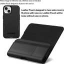 CoverON Holster for Motorola Moto G Power/G Play/Moto G/G36 G06 G57 Pure G05 G15 G100 2026 2025 2024 2023 Phone Case Belt Clip ID Card Carrying Black Leather Pouch (Fits Otterbox or Any Case on)