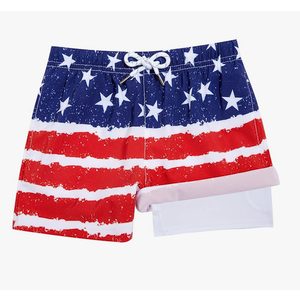 BRISIRA Boys Swim Trunks Bathing Suit Compression Boxer Brief Liner Swim Shorts Swimsuit Anti-Chafe Toddler Kids Youth Teen Size S
