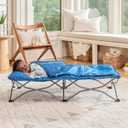 Regalo My Cot Deluxe Portable Toddler Bed, Indoor/Outdoor Kids Nap Cot with Sleeping Bag & Pillow, Lightweight Folding Travel Design for Home, Daycare, Camping & Sleepovers, Ages 2-5