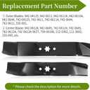 942-04125, 942-04124 Lawn Mower Blade Kit, 46 inch Deck Mower Compatible with Cub Ca det LT1045 LT1046, Fits T-oro M-TD Troy -B ilt, Replaces 742-04124 742-04125, 3 pcs Set