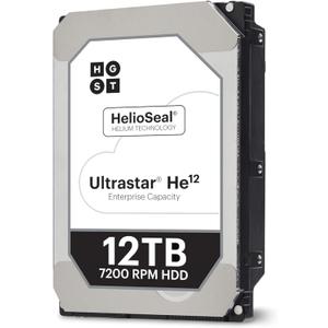 HGST Ultrastar He12 | HUH721212ALE601 | 0F27454 | 12TB 7200 RPM 256MB SATA 6.0Gb/s 3.5" Cache | 512E | BitLocker Hard Drive Encryption | Power Disable Function |