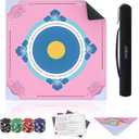 Mahjong Mat, 39 x 39 in Large Mahjong Gaming Surface, Non-Slip Noise Reduction Gaming Table Pad, Suitable for Mahjong, Poker, Board Games, Tile Games, and Dominoes