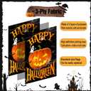 Halloween Ghost Pumpkin Garden Flag, 12X18 Inches Halloween Trick or Treat Yard Outside Home Decoration, Funny Outdoor Small Decor Double Sided