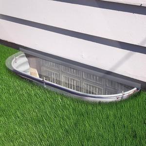 Elongated JCI Polycarbonate Window Wells Cover, UV Resistant Window Well Covers for Basement Windows, Protects Against Debris, Optimal Light, Fits Elongated Outdoor Well Covers - 42"W x 13"L