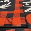 Red and Black Buffalo Plaid Kitchen Rug Set of 2, Farmhouse Style Kitchen Floor Mats, Absorbent Checkered Kitchen Decor Rugs 17x30+17x47 Inches