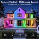 RCUICA 500FT Permanent Outdoor Lights Waterproof with Smart App Control Remote,DIY Scene Modes,Music Sync hronization,Eaves Lights for Garden Decor,Deck,Christmas