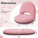 Xuhal Floor Chair with Back Support Adjustable 5 Foldable Position Floor Seat Thick Padded Tatami Seat Flexible Bleacher Recliner for Living Room Beach Bedroom Adults Meditation Reading Gaming(Pink), 18.9" x 18.5" x 17.7"
