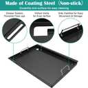 Full-Size Griddle Inserts for Home Depot Nexgrill 5 Burner 720-0888, 720-0888N, 720-0882A, 720-0882S, Flat Top Grill Griddle for Nexgrill 4 Burner 720-0830H 720-0830X 720-0888S 720-0783W, Carbon Steel
